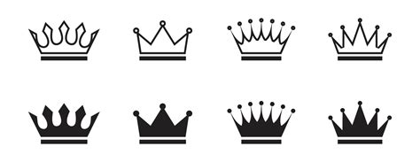 Crown Icons Set Crown Symbol Collection Vector Illustration 4185827