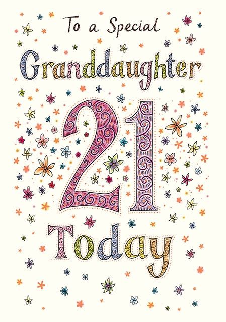 Special Granddaughter 21st Birthday Card Neapolitan Funky Pigeon