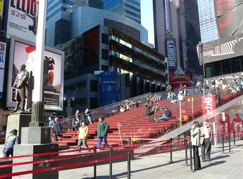 Opera house theater times square chairs nyc building theatres buildings stool. TKTS Red Steps Times Square #stairs Pinned by www.modlar ...