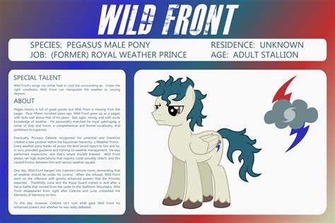 Mlp Oc Bio Sheet Wild Front By Outlaw4rc On Deviantart