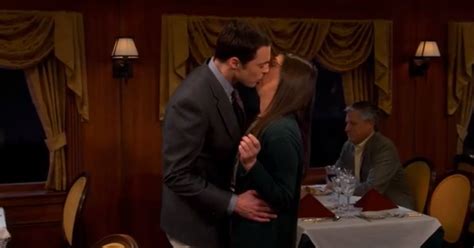 Big Bang Theory Video Watch Sheldon And Amy Finally Kiss And Its
