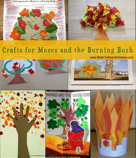 Crafts For Moses And The Burning Bush Bible Crafts And