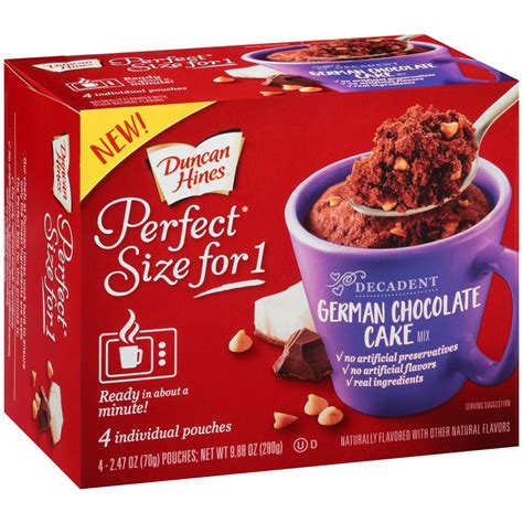 German chocolate cake is german at all. Duncan Hines Perfect Size for 1 Decadent German Chocolate Cake Mix 4 ct Box - Walmart.com ...