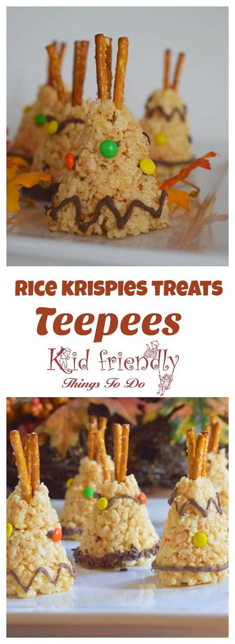 See more ideas about food, cooking recipes, recipes. Rice Krispies Teepee Treat for a Kid Friendly Thanksgiving ...