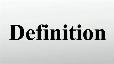 Definition - YouTube