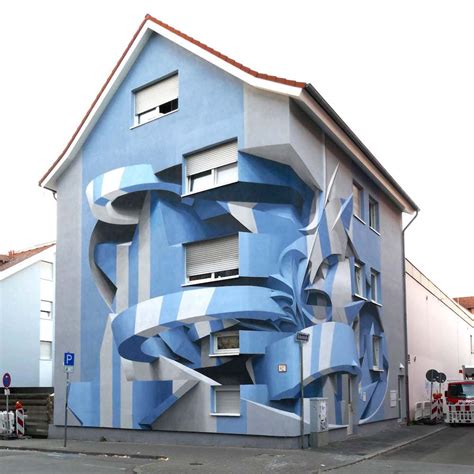 Peeta Paints Large Optical Illusion Blending Street Art And Architecture
