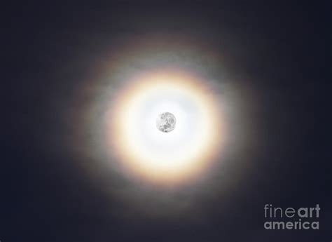 A Bright Halo Around The Full Moon Photograph By Luis Argerich