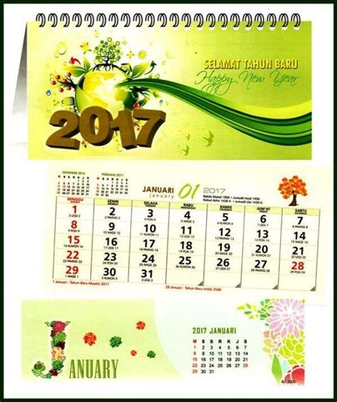 Kalender meja berfungsi juga sebagai media pengingat tanggal dan agenda dalam sebuah perusahaan. Desain kalender meja 2017 katalog AO terbaru siap diorder