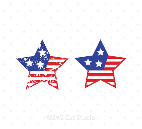 4th of July SVG files for Cricut Silhouette - 4th of July Star SVG