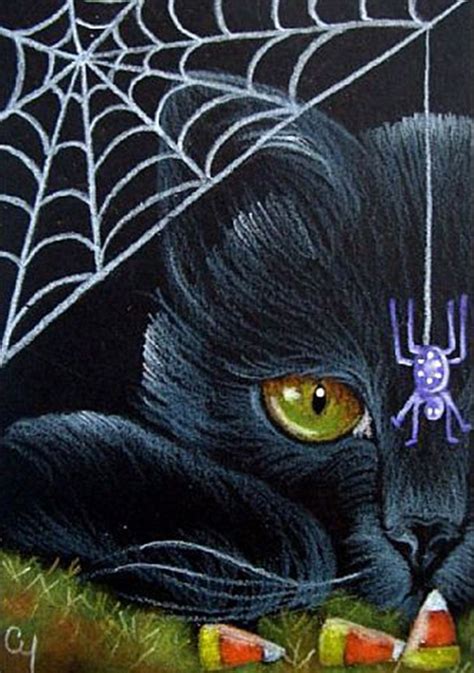 Black Cat Halloween Par Cyra R Cancel Halloween Canvas Halloween