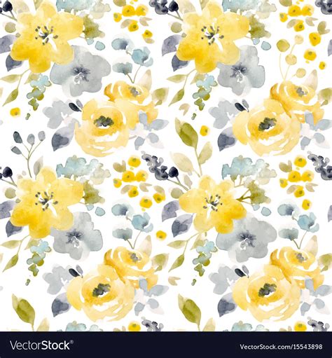 Watercolor Floral Seamless Pattern Royalty Free Vector Image