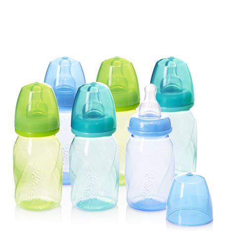 Evenflo Feeding Vented Bpa Free Plastic Baby Bottles 4oz Tealblue