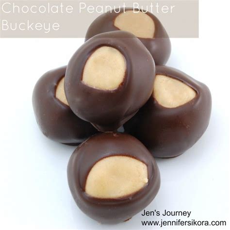 These classic buckeyes are given a makeover with the addition of a little bourbon, a dark chocolate coating, and a surprise toasted pecan inside for crunch! Buck Eye Truffle / Miranda's Recipes: Peanut Butter ...