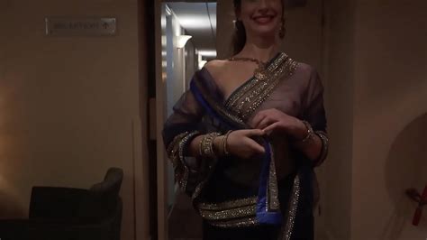 Watch Video Indian Actress Dare To Walk Naked In Hotel With See Through Saree And Guest See Her