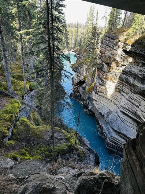 Athabasca Falls River Jasper Ab X Wallpaperable