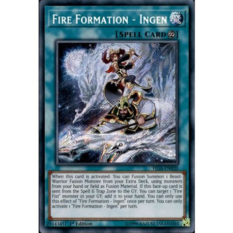 Fire Formation Ingen Figa En020 1st Edition Yu Gi Oh Card