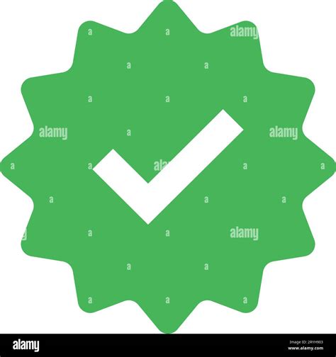 Check Mark Green Tick Verified Badge Icon Approved Profile Sign Tick