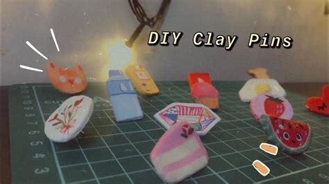 Diy Clay Pins Using Air Dry Clay Without Resin Youtube