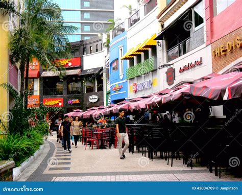 Libis, Quezon City, Philippines - Eastwood City Mall, Nighttime Scene. Editorial Image