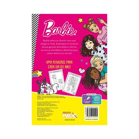 Livro 365 Atividades E Desenhos Para Colorir Barbie Magic Grupo