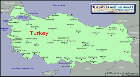 Map Of Turkey Where To Go
