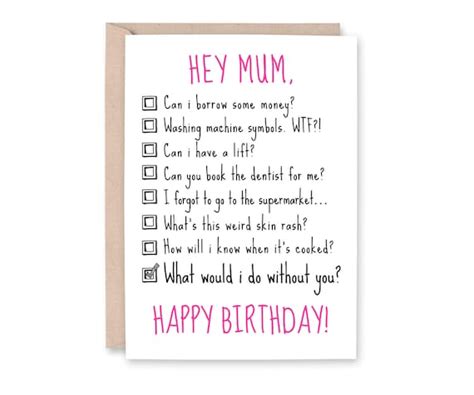 funny birthday card ideas for mum printable templates free
