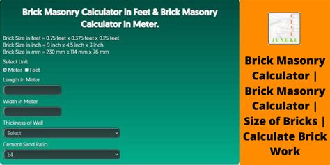 Brick Masonry Calculator Brick Masonry Calculator Size Of Bricks