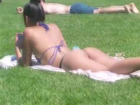 Asian Teen Girl Wearing Thong In A Public Park Free Porn
