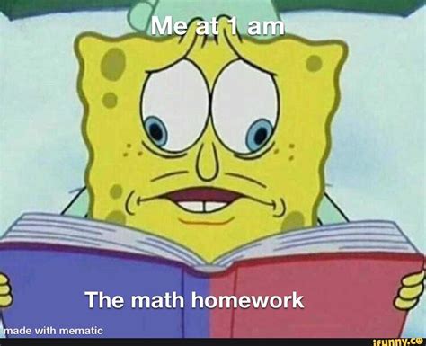 The Math Homework Ade With Mematic Ifunny Spongebob Reaction