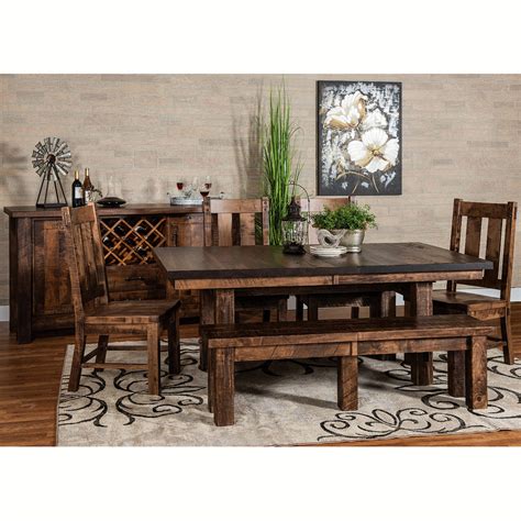 Houston Amish Dining Room Set With Trestle Table Cabinfield