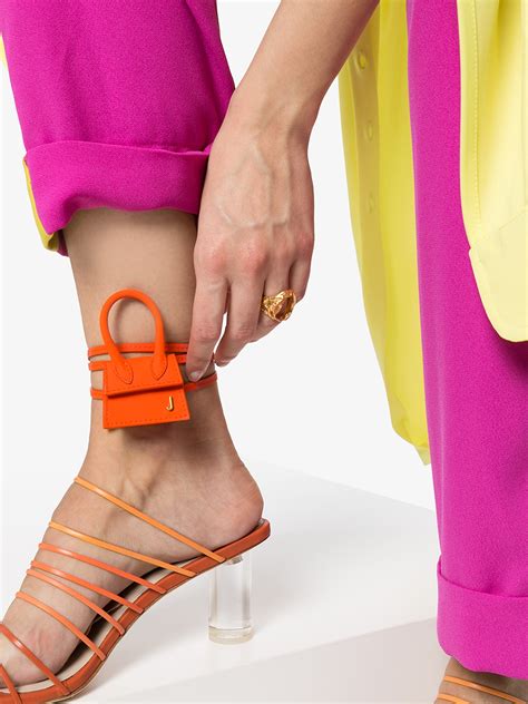 Jacquemus Orange Le Chiquiti Leather Mini Bag Browns