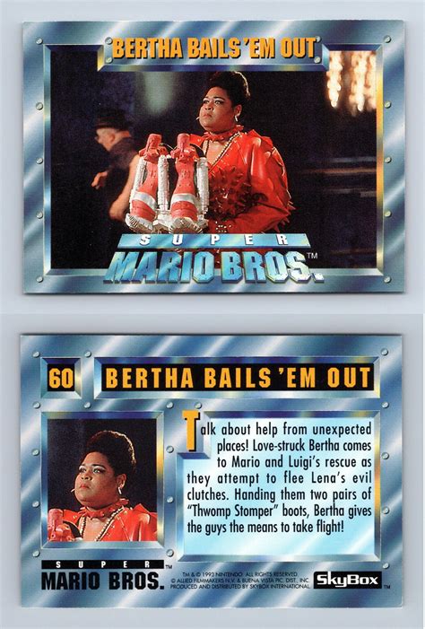 Dragon ball z trading cards 1999. Bertha Bails 'Em Out #60 Super Mario Bros. 1993 Skybox Trading Card