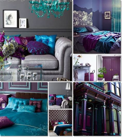 Collage Purple And Turquoise By At Bedroom Colors Purple Purple