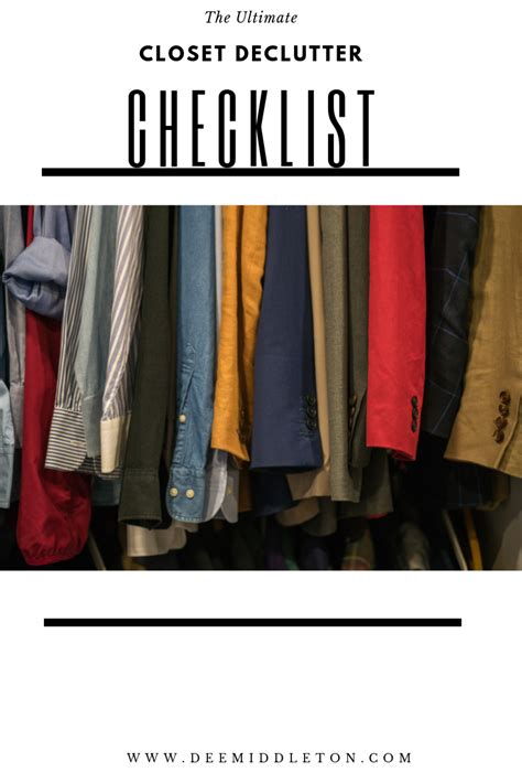 The first thing to do is put on some good music. Declutter your entire closet with this easy checklist ...