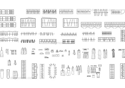 Wardrobe 2 Cad Blocks Wardrobe Handles Block Clothes