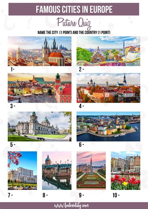 Best Europe Quiz 150 Questions And Answers About Europe Beeloved City