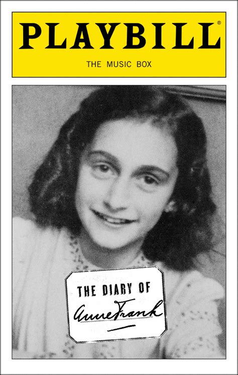 The Diary Of Anne Frank Broadway Music Box Theatre 1997 Playbill