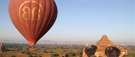 The best way to see bagan is by sunrise hot air balloon, a big splurge on our round the world budget, but very much worth it for these bird's eye views over this. See Bagan from Hot Air Balloon