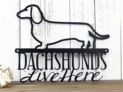 Dachshund Metal Wall Art Doxie Wiener Dog Metal Sign Outdoor