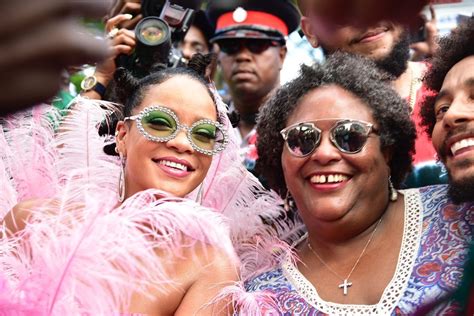 Rihanna Makes Pink Feather Statement For Kadooment Day Parade Snobette