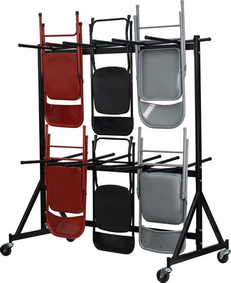 Folding chair cart chair hanging folding chairs storage durable heavy duty. Hanging Chair Cart Dolly 80 to 120 Chair Capacity - Steel ...