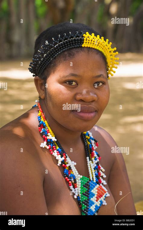 Portrait Of Zulu Girl Kwazulu Natal South Africa Stock Photo Alamy
