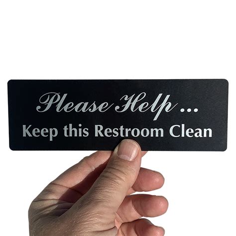 Please Help Keep This Restroom Clean Sign For Door Sku
