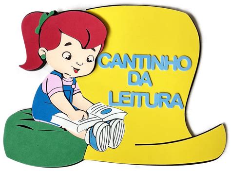 Placa Cantinho Da Leitura Para Escola Em Eva R 2980 Em Mercado Livre