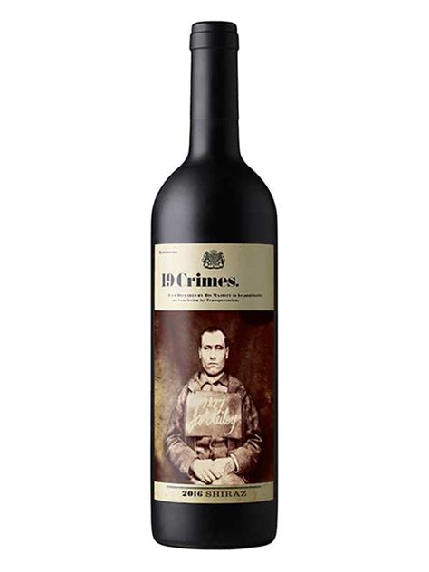 The augmented reality app allows the wine label to talk to you. 19 Crimes - 19 Crimes Shiraz South Eastern Australia 2016 ...