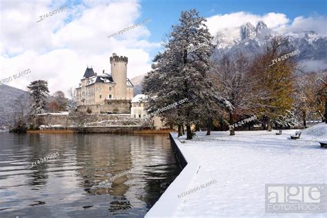 Ruphy Castle Annecy Lake Savoie France Europe Stock Photo Picture
