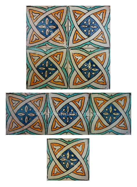 Moroccan Mosaic Hand Painted Tiles From Badia Design Inc