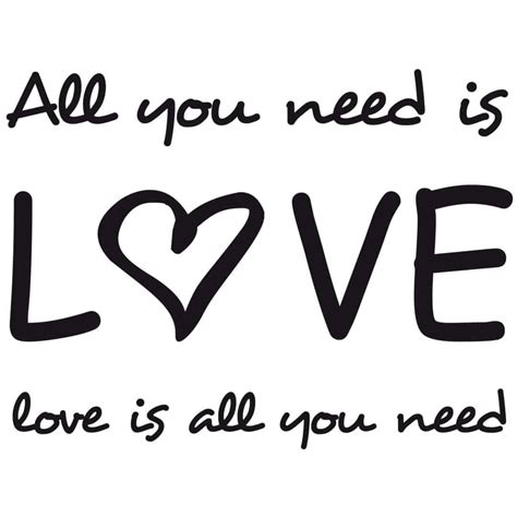 Adesivo Murale All You Need Is Love Wall Artit