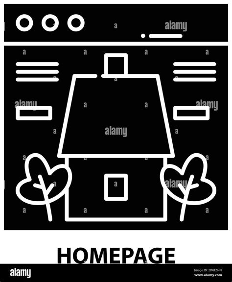 Homepage Icon Black Vector Sign With Editable Strokes Concept