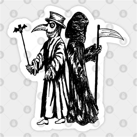 Plague Doctor Vs Grim Reaper Plague Doctor Sticker Teepublic